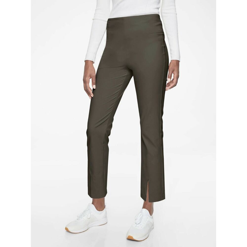 Athleta Wander Slim Straight Crop Pant Arbor Olive 2